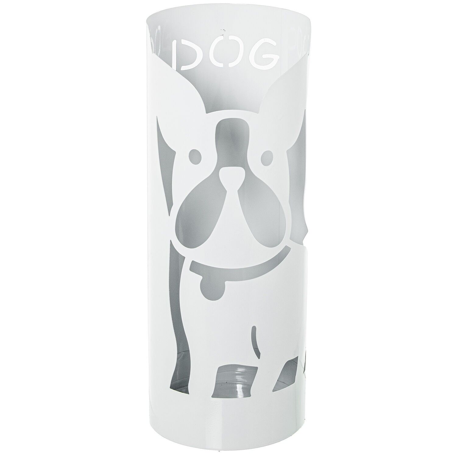 White round metal umbrella standdog 19x19x49 cm ST83649