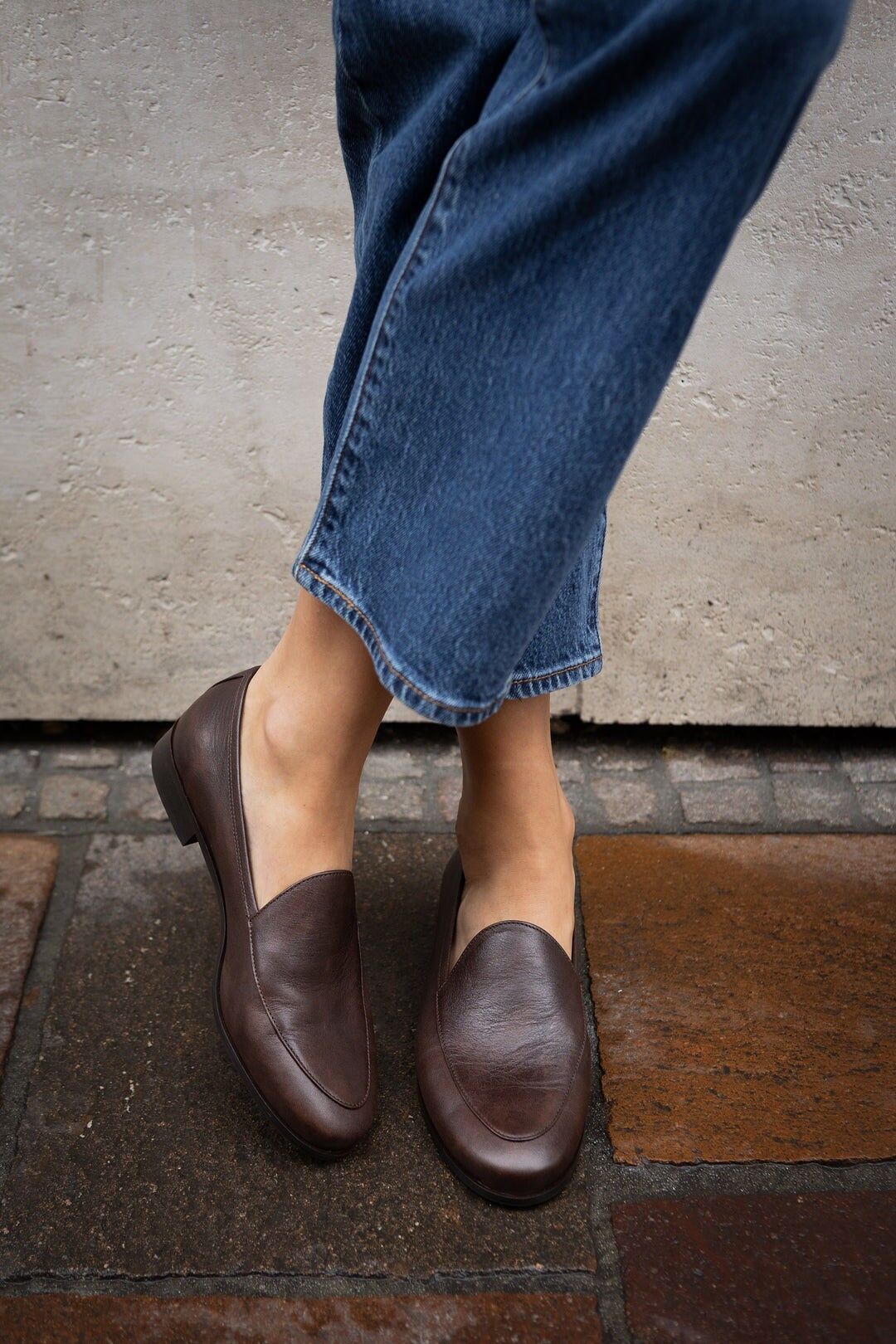 Mocassini in pelle - Alva - Marrone cioccolato 35-42