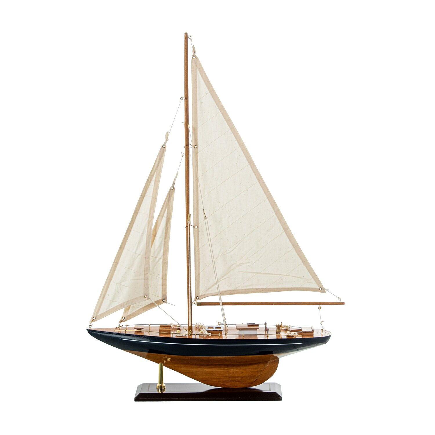 Velero madera 42x58cm casco azul, madera 42x9x58cm ST85123