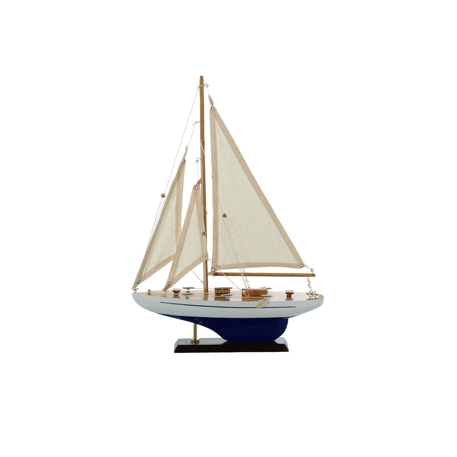 Velero madera 30x43cm casco blanco, azul 30x6, 5x43cm ST85126