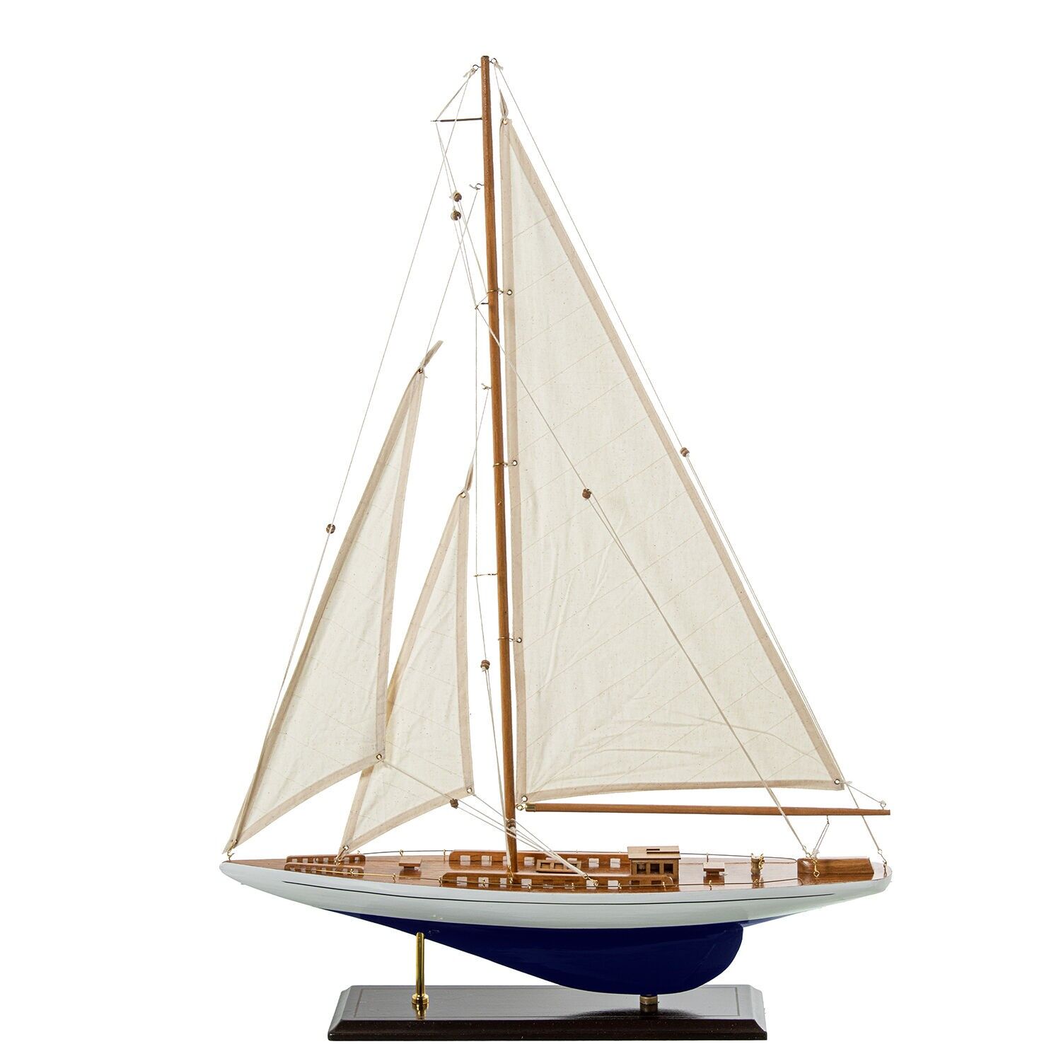 Velero madera 60x80cm casco blanco, azul 60x12x80cm ST85128