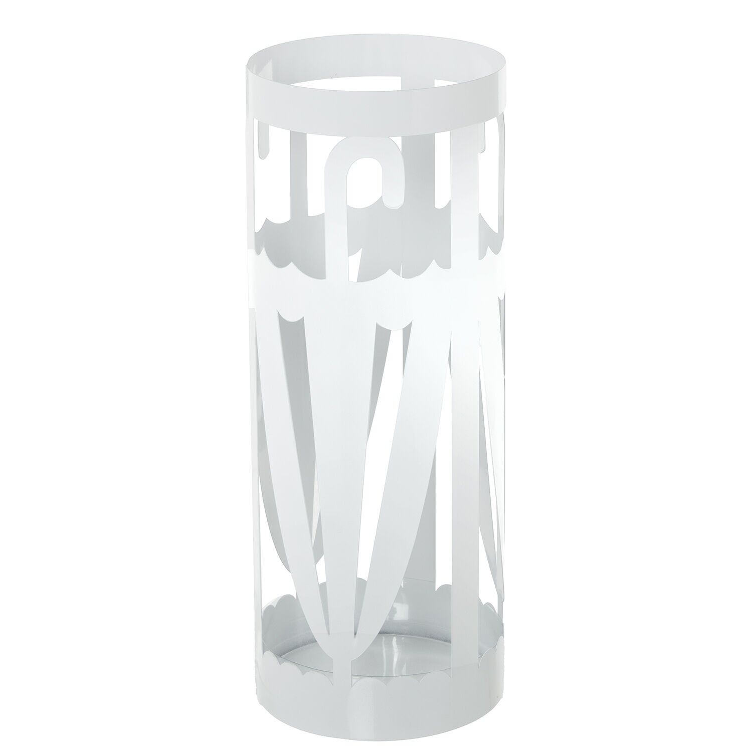 Paraguero metal redondo blancoparaguas 19x19x49 cm ST85162