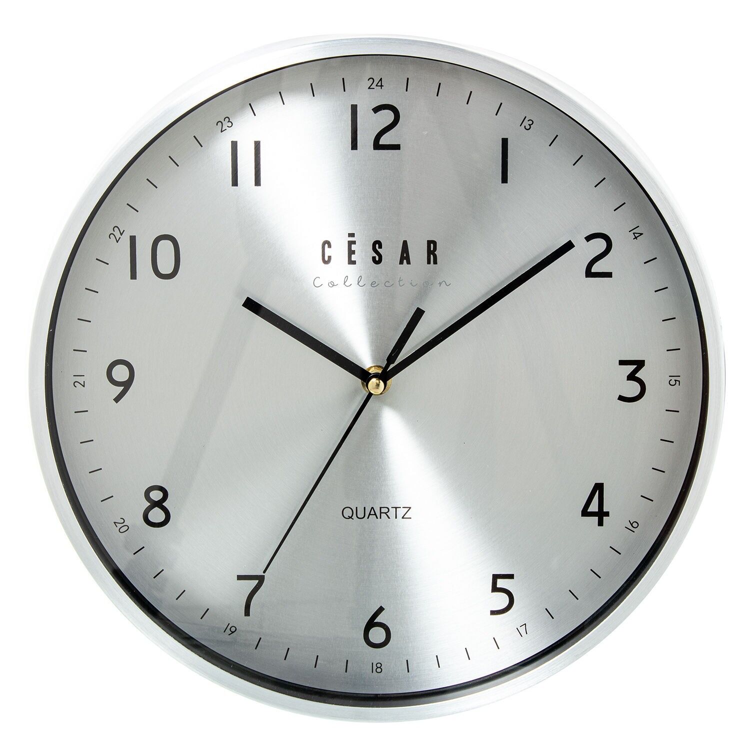 Aluminum wall clock, 30cm, black hands, 30x4cm, battery: 1 x AA (not included) ST86206