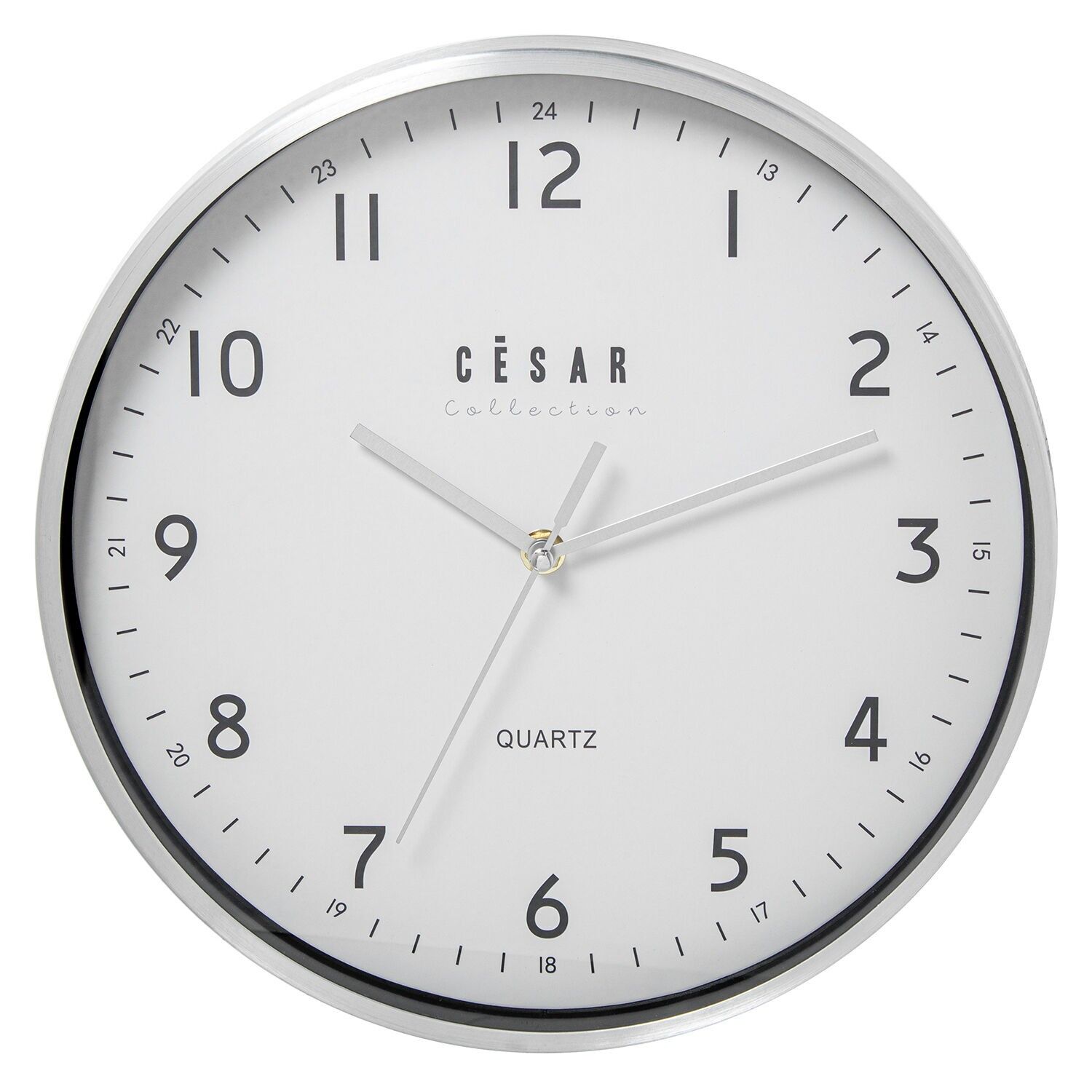 Aluminum wall clock, 30cm, silver hands, 30x4cm, battery: 1 x AA (not included) ST86208