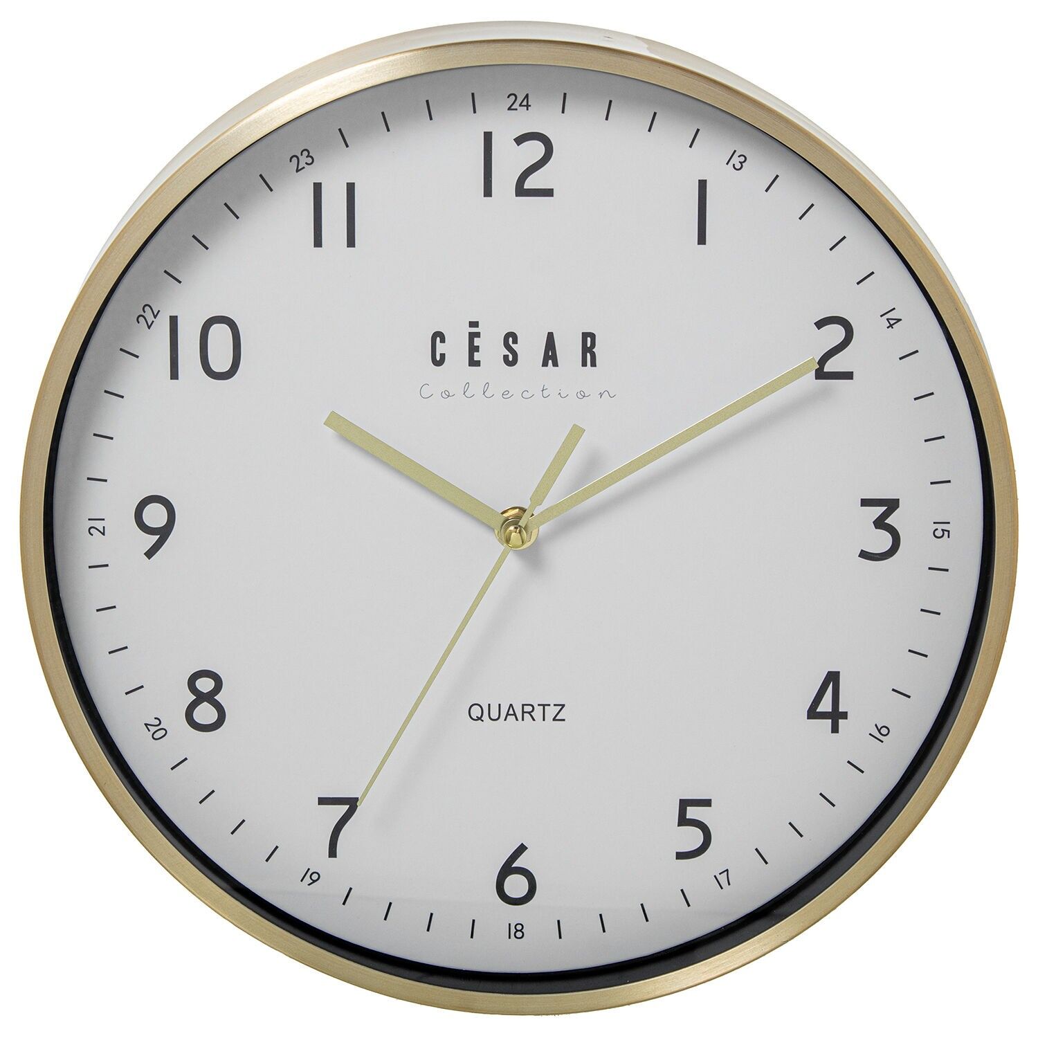 Aluminum wall clock, 30cm, gold frame, 30x4cm, battery: 1 x AA (not included) ST86209