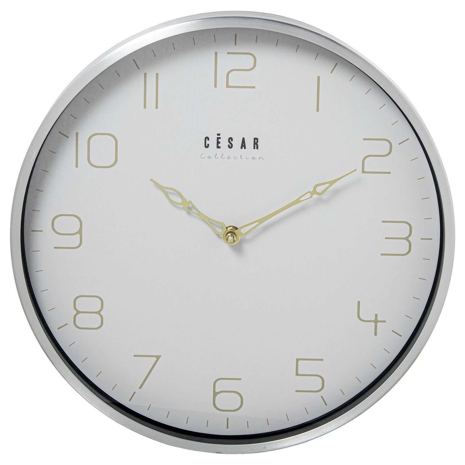 Aluminum wall clock, 30cm, stainless steel frame, 30x4cm, battery: 1 x AA (not included) ST86212