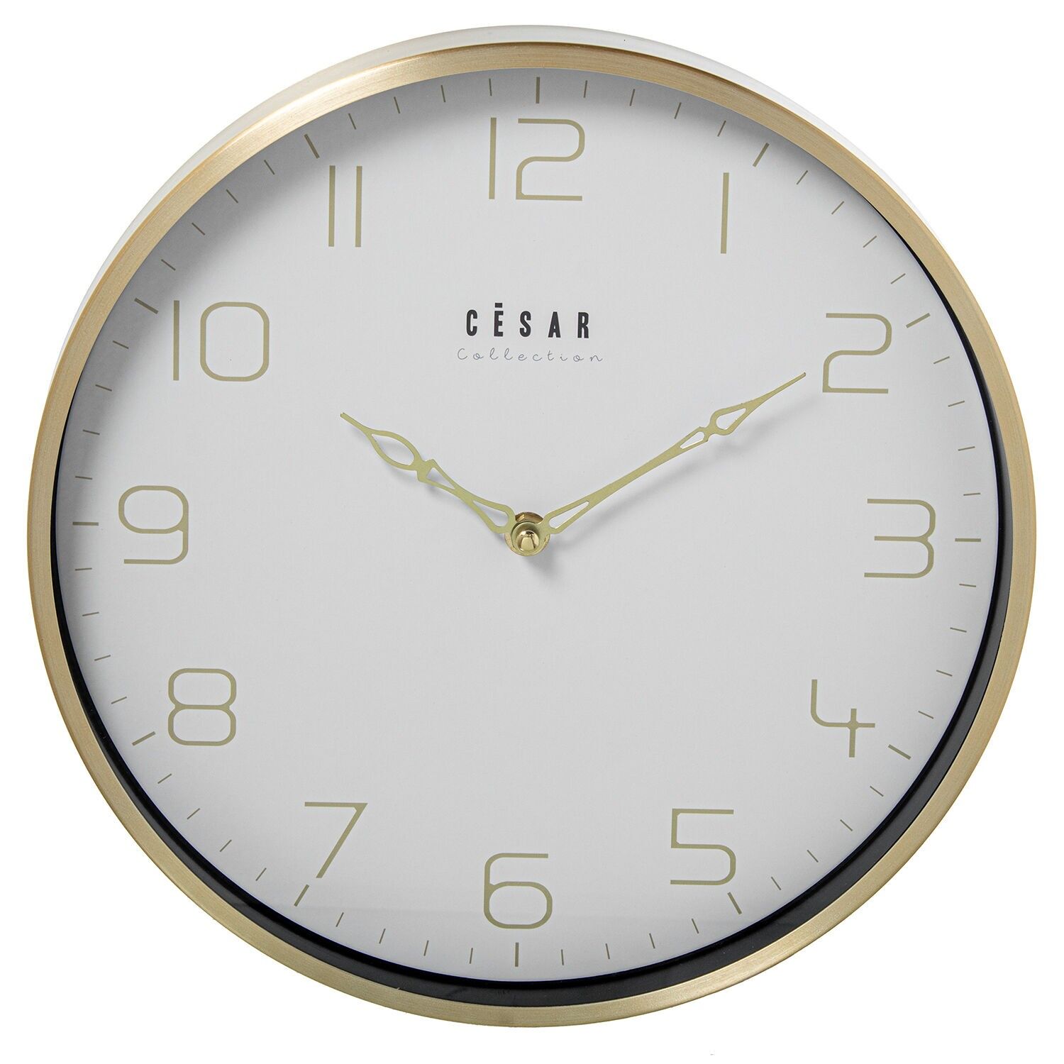 Aluminum wall clock, 30cm, gold frame, 30x4cm, battery: 1 x AA (not included) ST86210