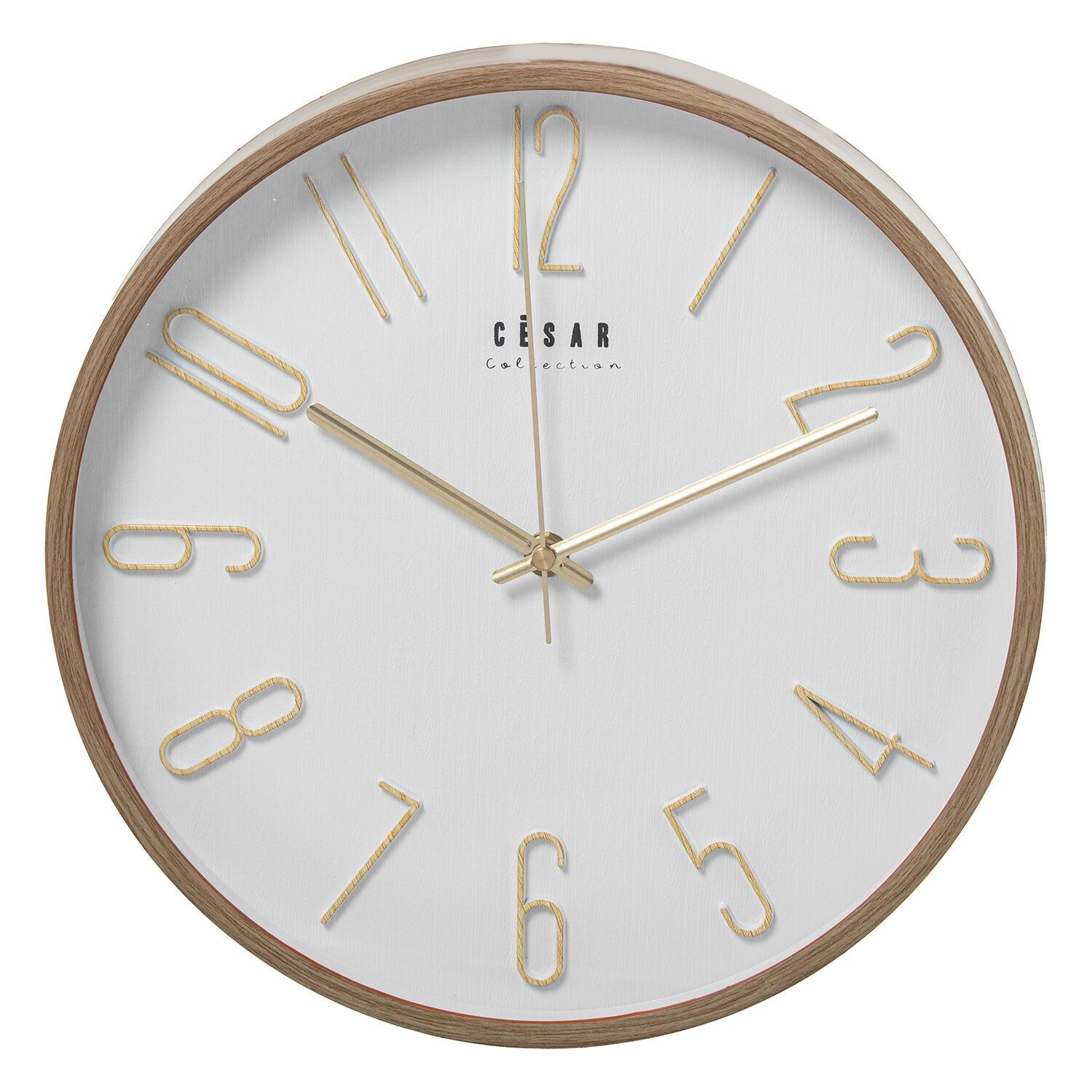Acrylic wall clock 30cm wood finish 30x4cm battery: 1 x AA not included ST86302