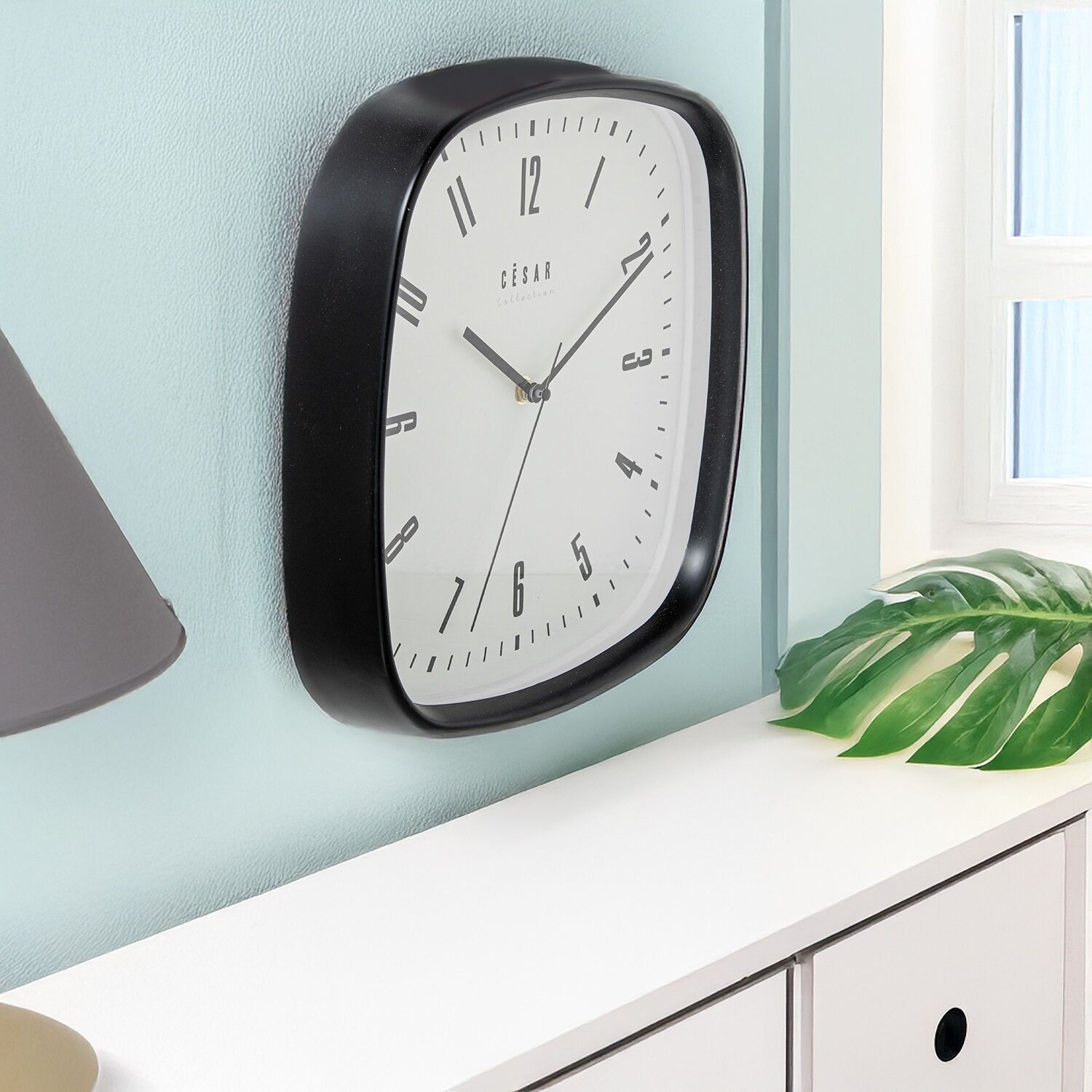 Reloj pared acrilico 30cm marco negro 30x4cm pila:1xaa no incluida ST86308