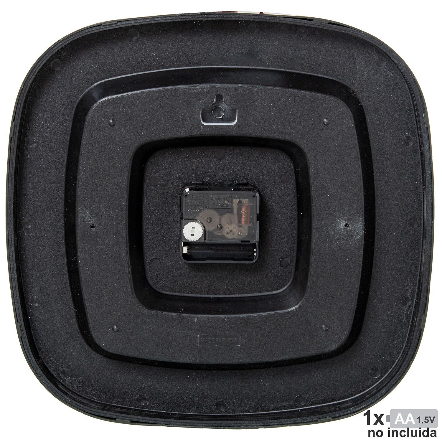 Reloj pared acrilico 30cm marco negro 30x4cm pila:1xaa no incluida ST86308