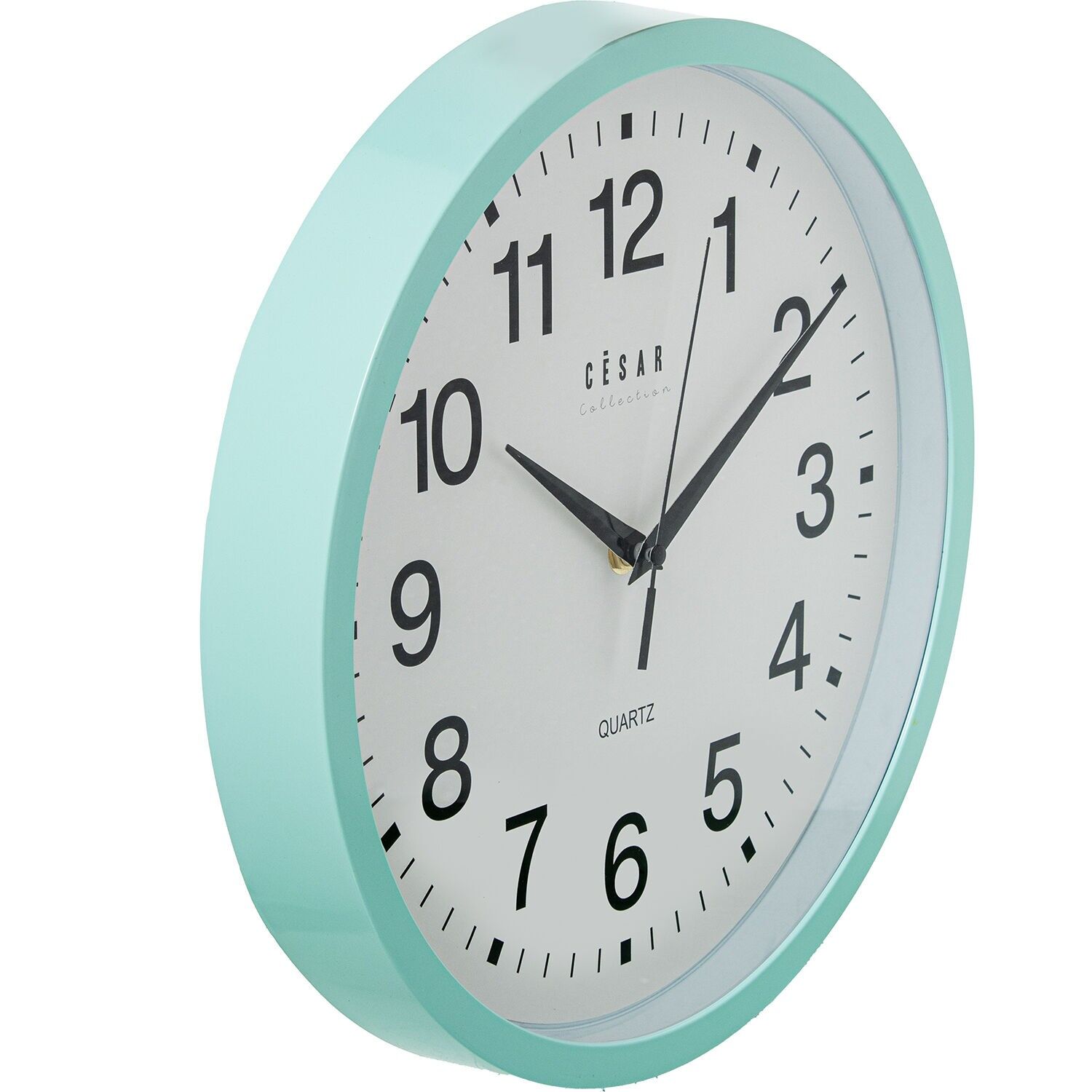 Reloj pared acrilico 30cm marco verde menta 30x4cm pila:1xaa no incluida ST86356