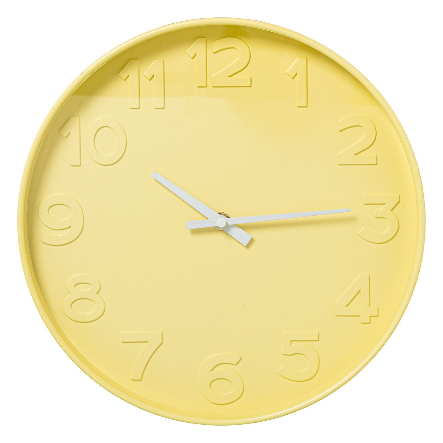 Acrylic wall clock, 30cm, yellow, 30x4cm, battery: 1 x AA (not included) ST86376