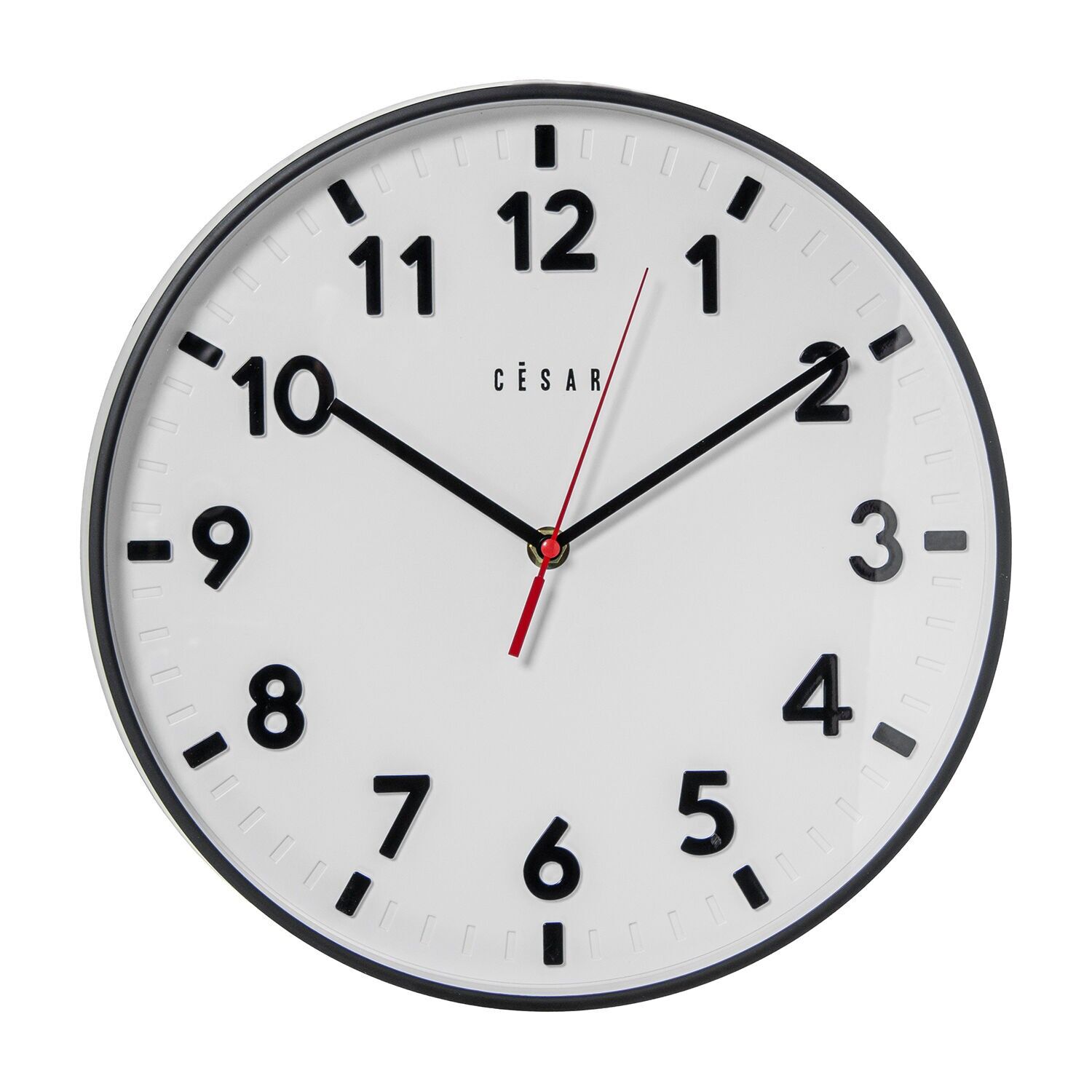 Wall clock 30cm acrylic black frame 30x4.5cm ST86406