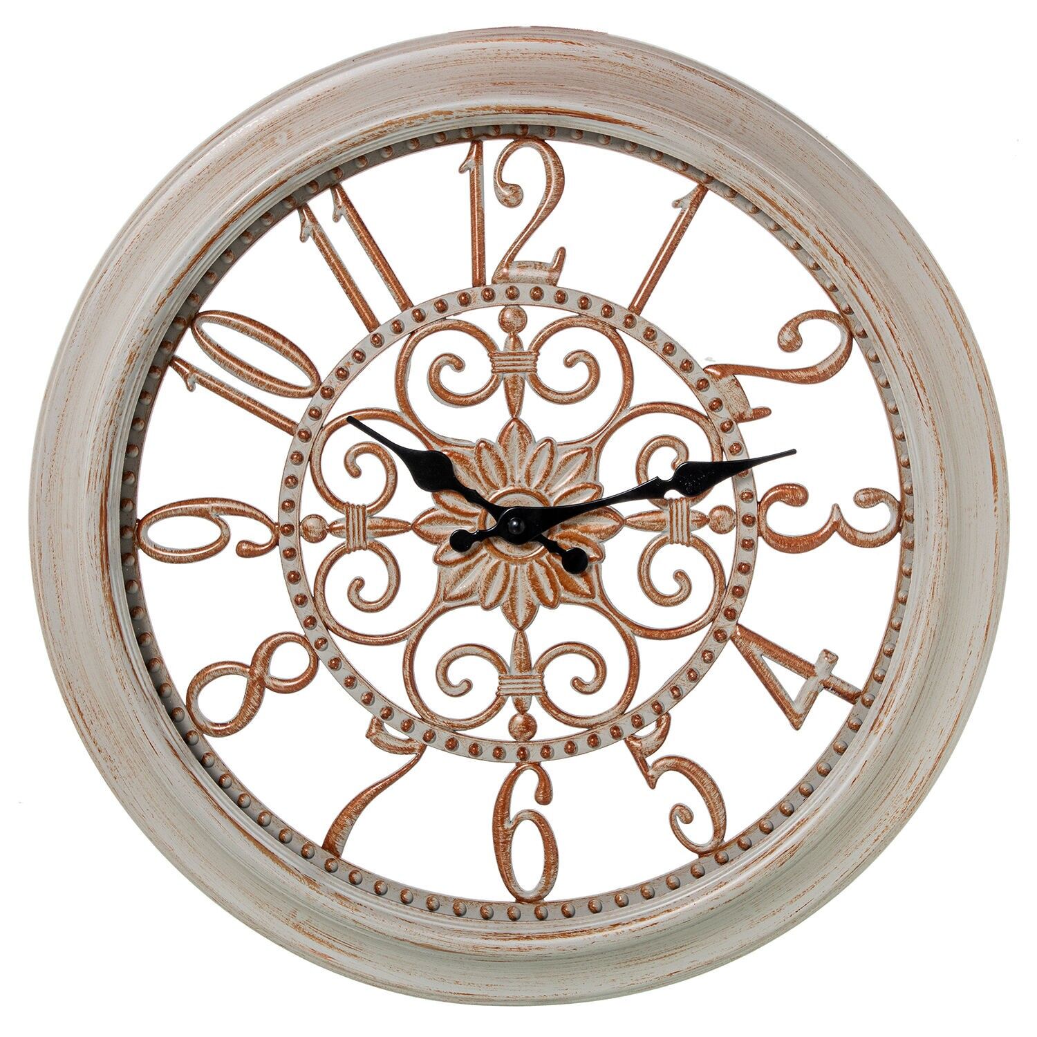 Orologio da parete 40cm acrilico bianco, oro 40,5x5,2cm ST86410