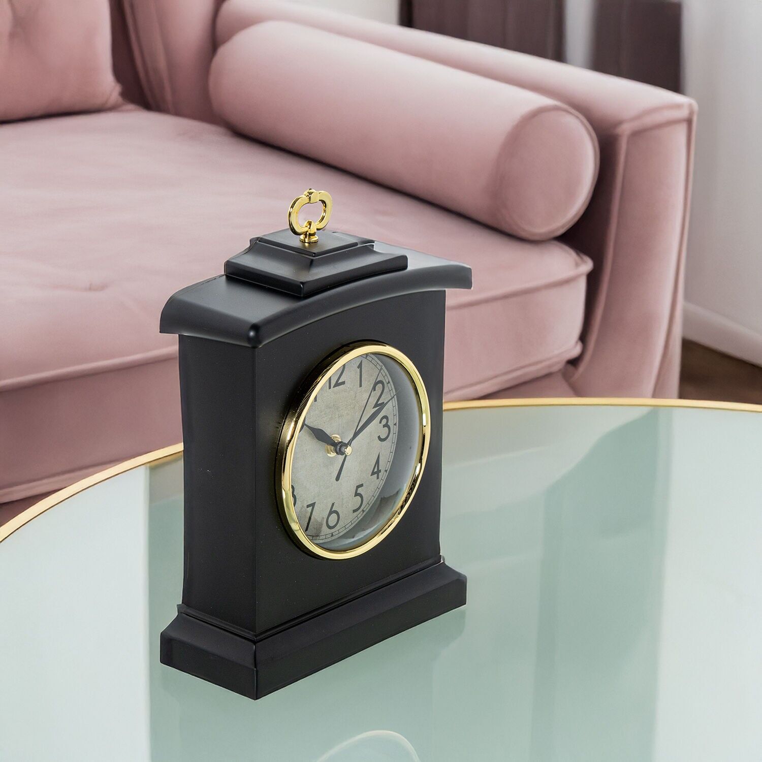 Reloj sobremesa acrilico negro 28, 5x20x7cm ST86412