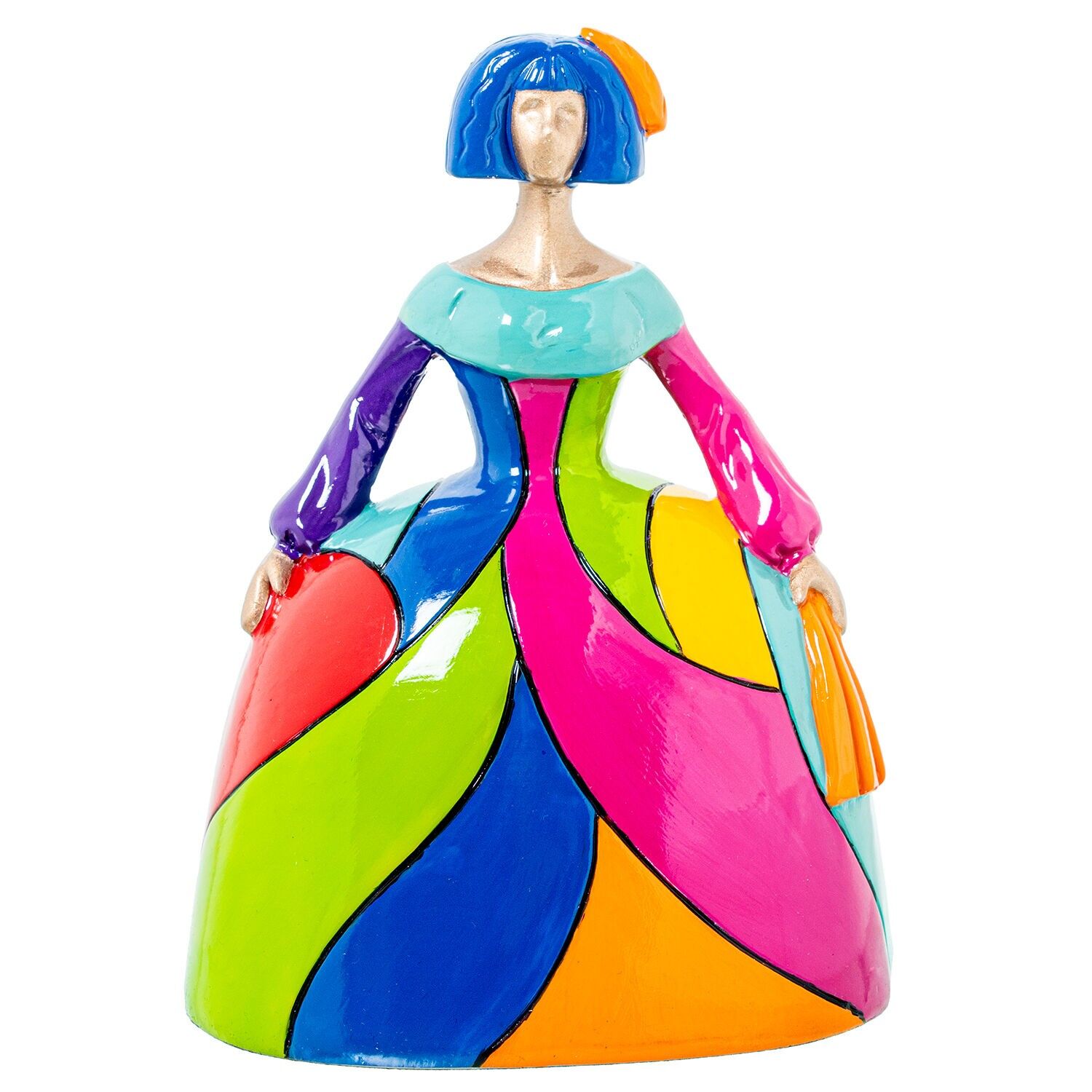 Figura Menina 20cm colori resina 15x13x20cm ST61950
