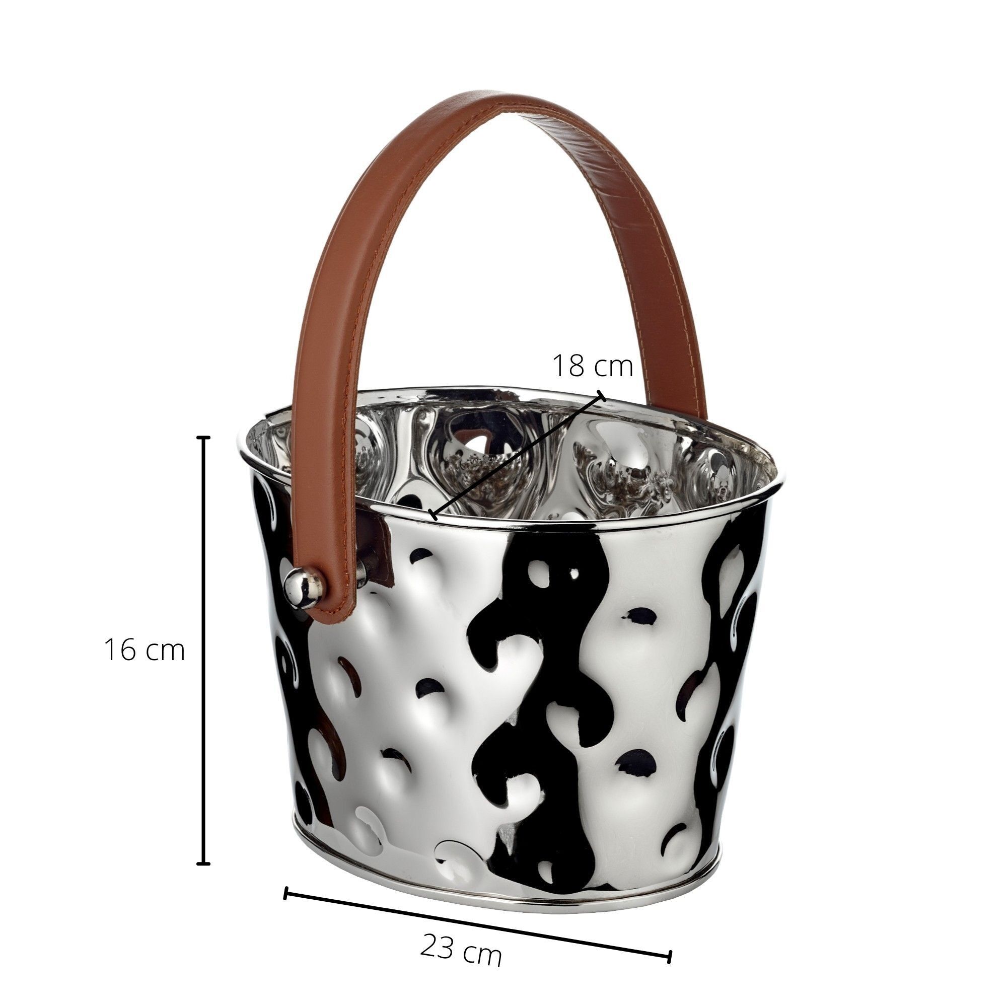 Secchiello per champagne Gideon martellato 23 x 18 cm, H 16 cm