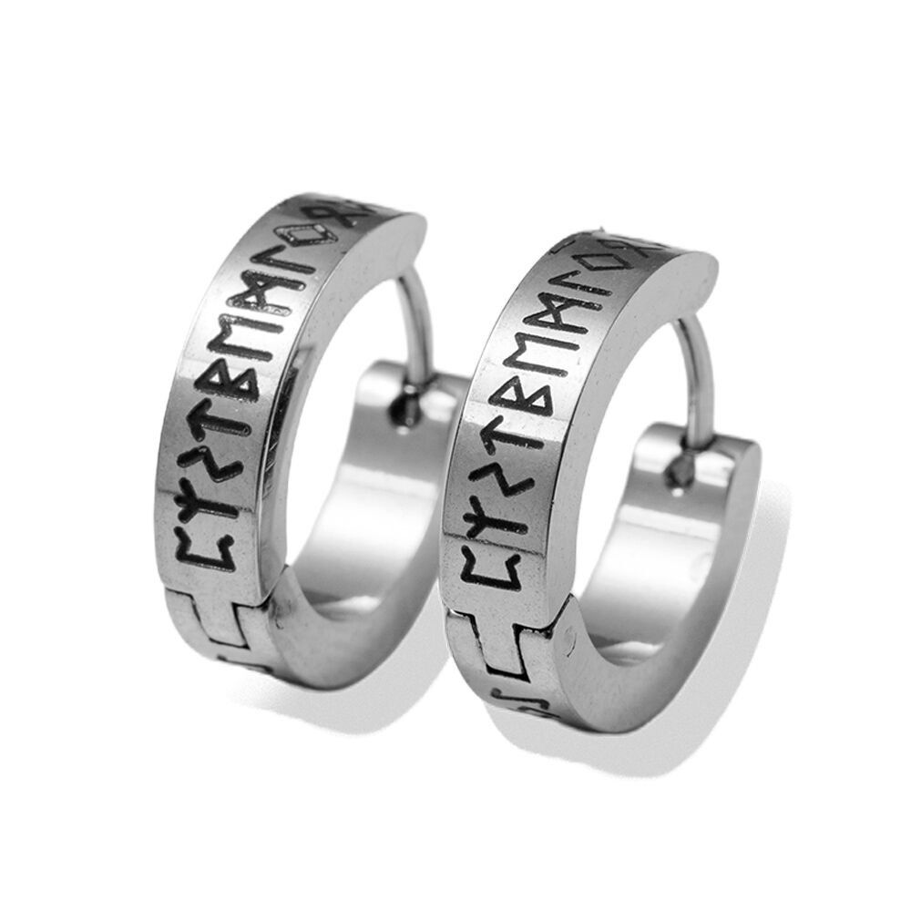 Orecchini in acciaio inossidabile - diametro 12 mm - chiusura a cerniera