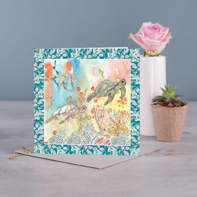 Oriental Turtle Greetings Card