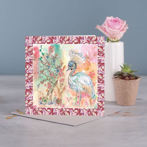 Oriental Bird Greetings Card