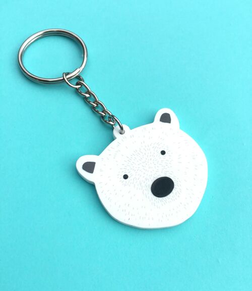 Recycled Polar Bear Key Ring