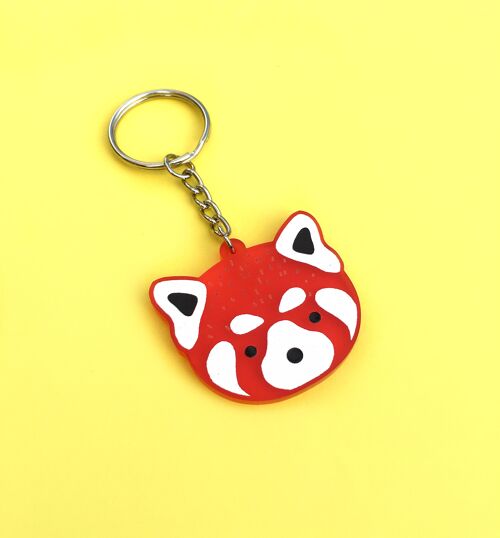 Acrylic Red Panda Key Ring