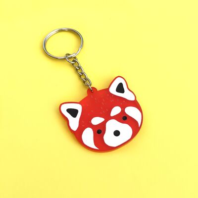 Acrylic Red Panda Key Ring