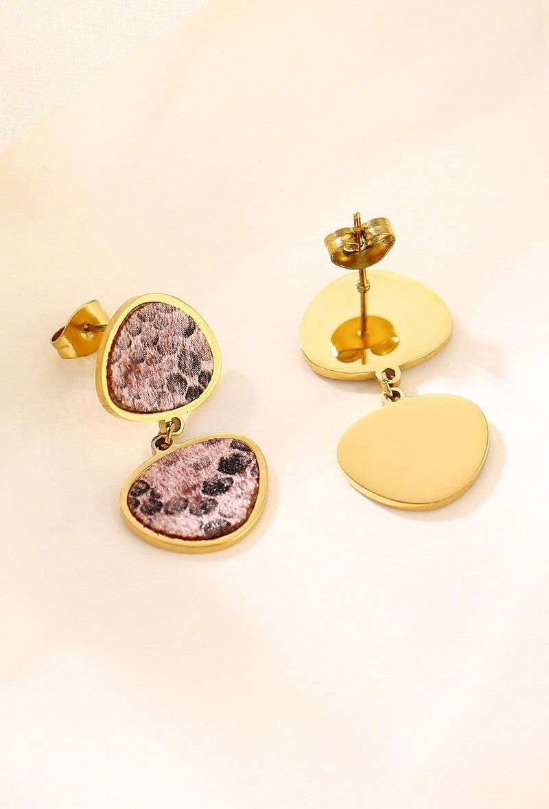 Orecchini a bottone in acciaio inossidabile Yachme