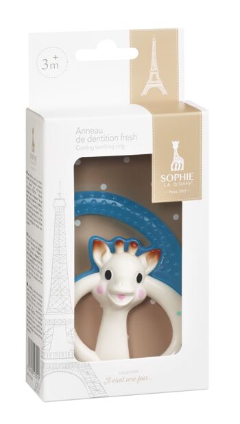 Anneau de dentition rafraîchissant Sophie la girafe dans une boîte cadeau blanche 2