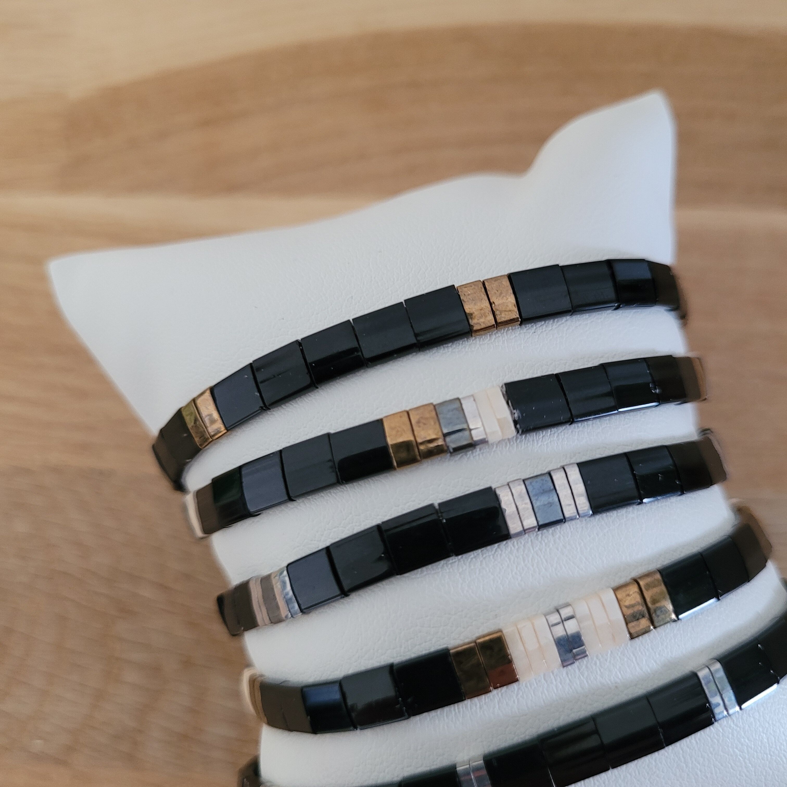 5 bracelets - Noir - Eté - TILA
