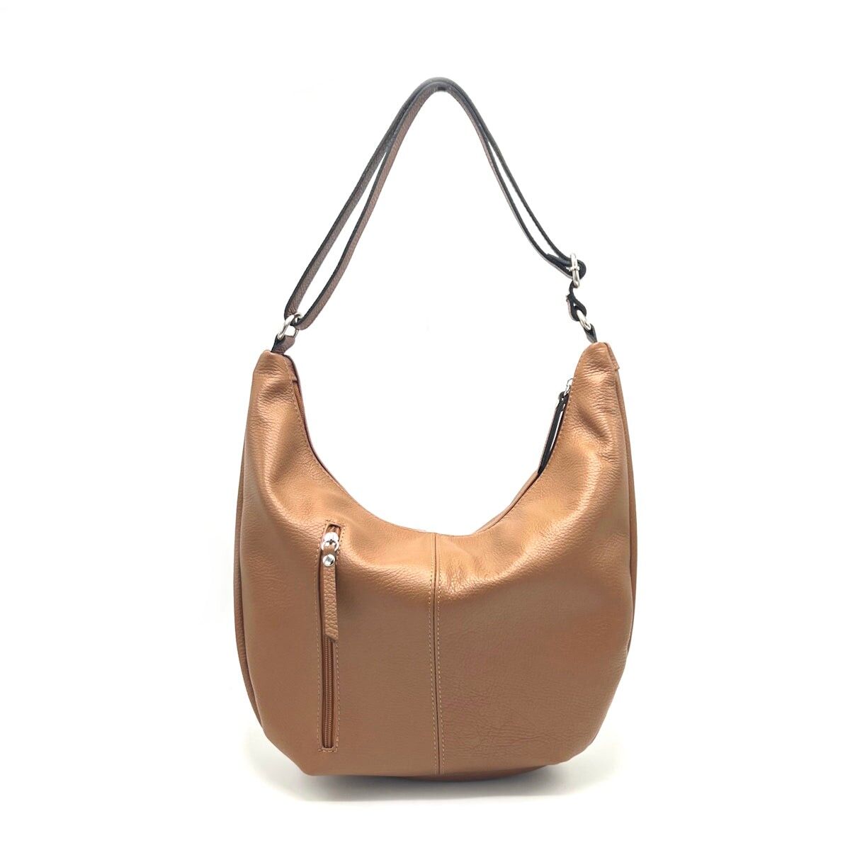 Hobo-Tasche aus echtem Leder, Made in Italy, Art.112658