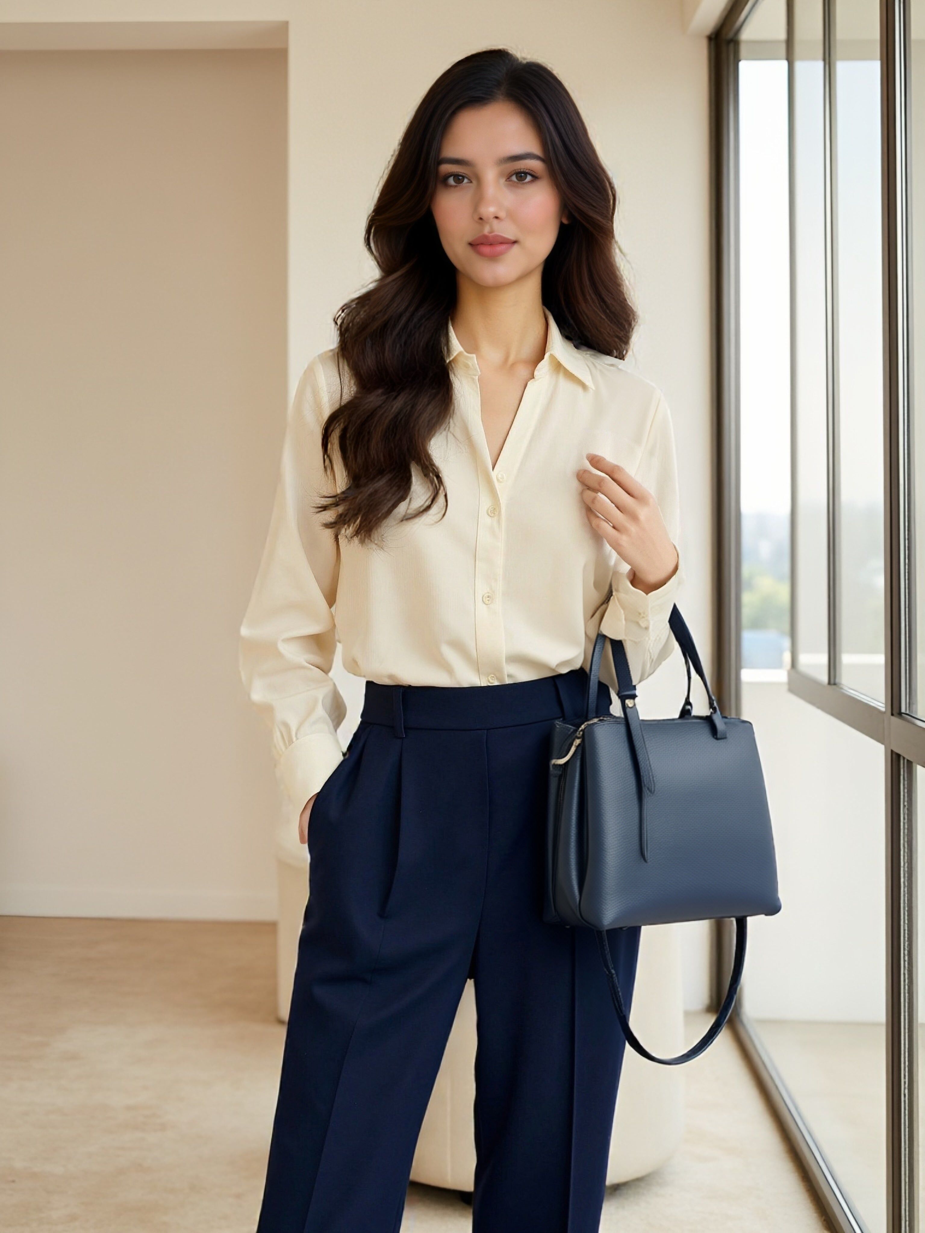 Handtasche aus echtem Leder mit Umhängegurt, Made in Italy, Art.112662