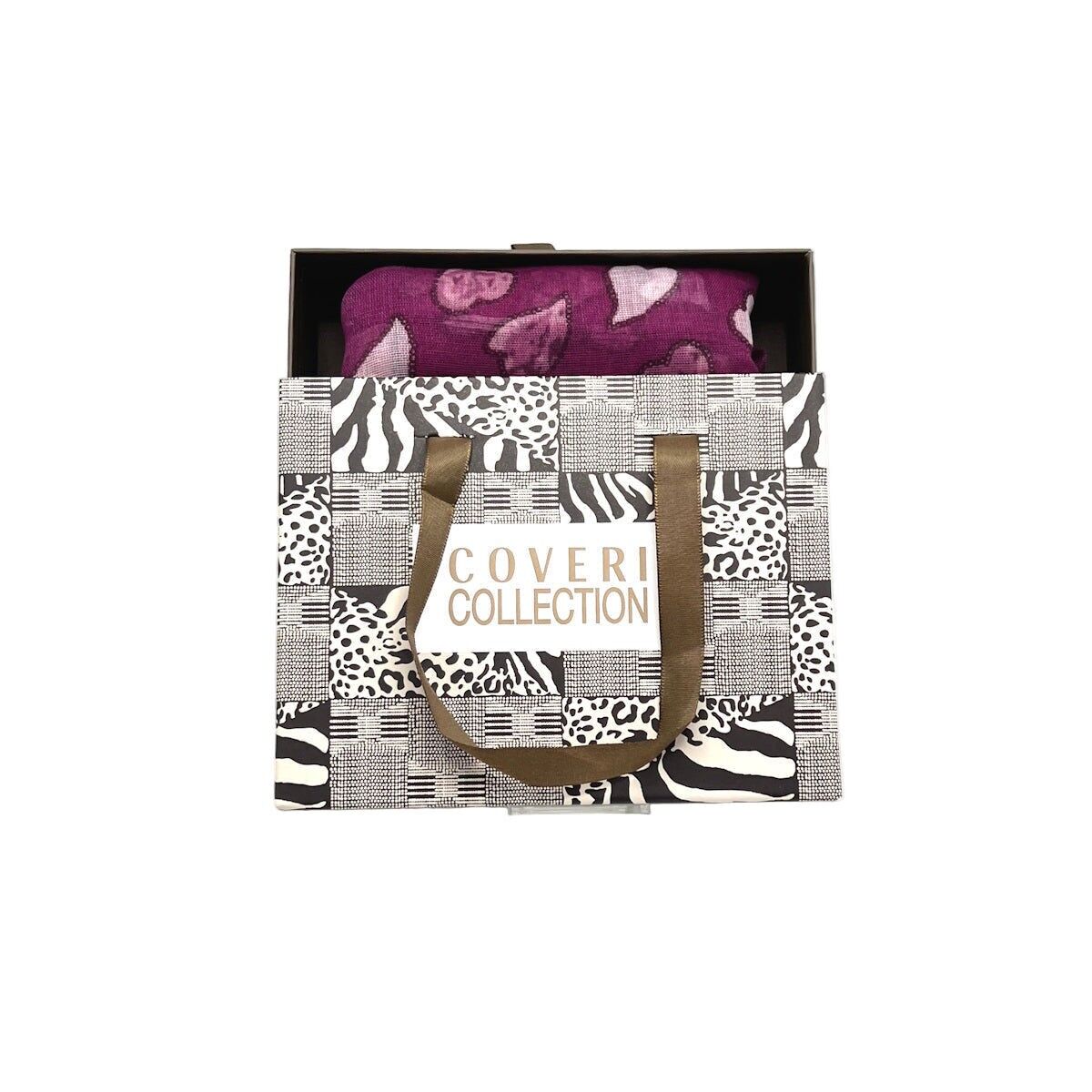 Bufanda ligera en caja de regalo navideña, marca Coveri Collection, arte.252102