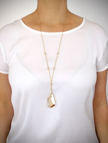 Collier long en or avec cristaux Golden Shadow 4