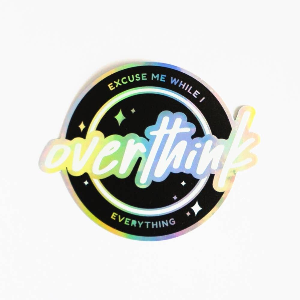 Holografischer Aufkleber „Überdenker“