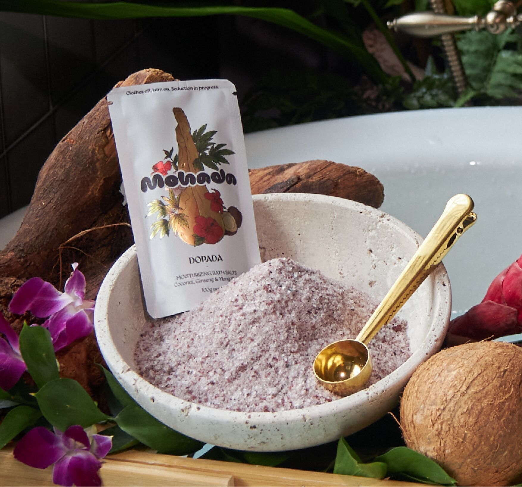 Sels de bain nourrissants Skin Revival à la rhodiola et aux adaptogènes (100 g)