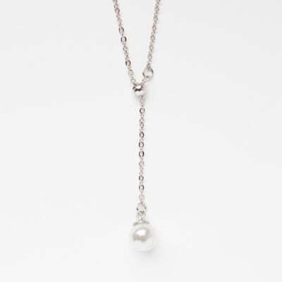 Swarovski Pearl Necklace Silver