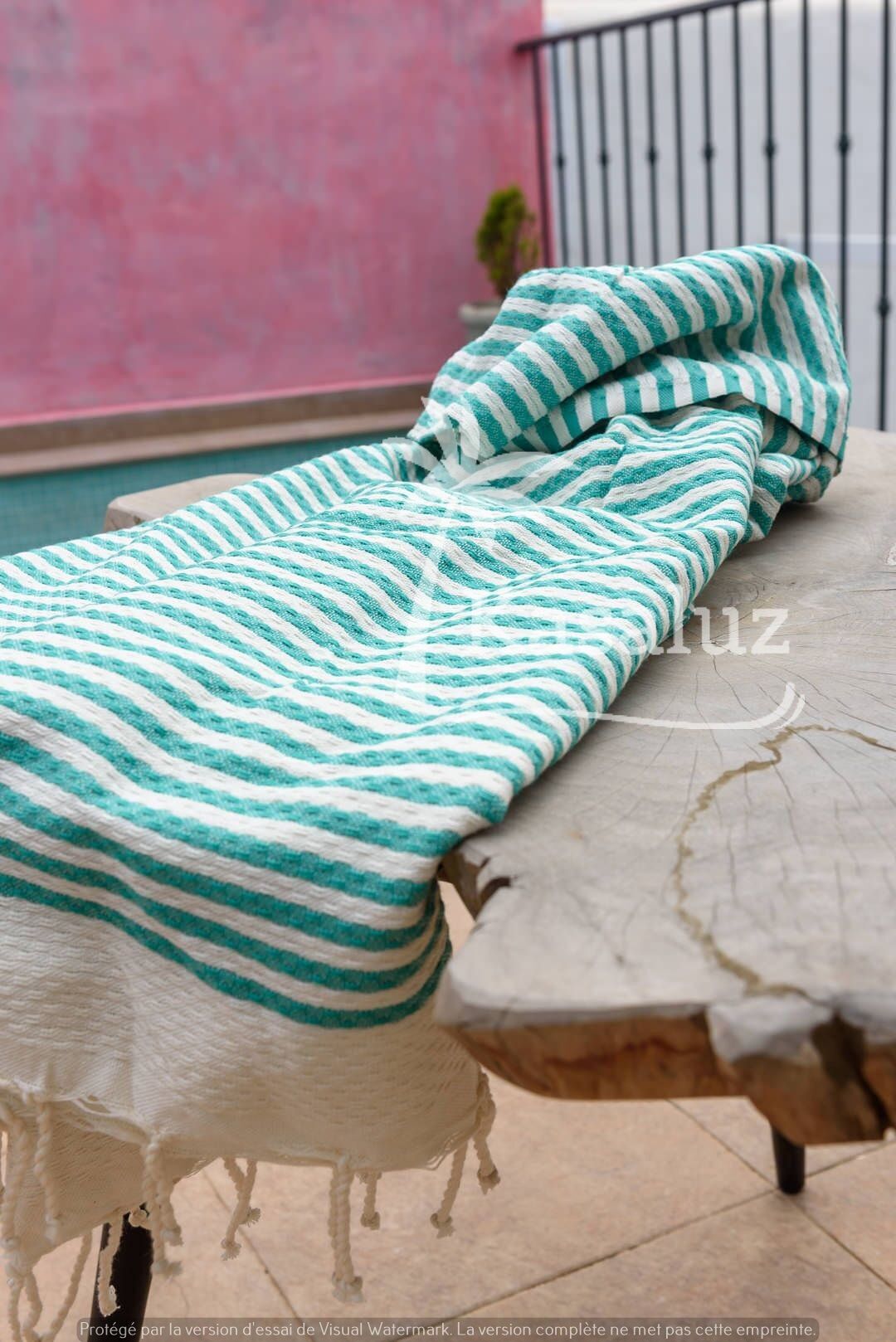 Fouta Playa Atlántico Verde 100% algodón