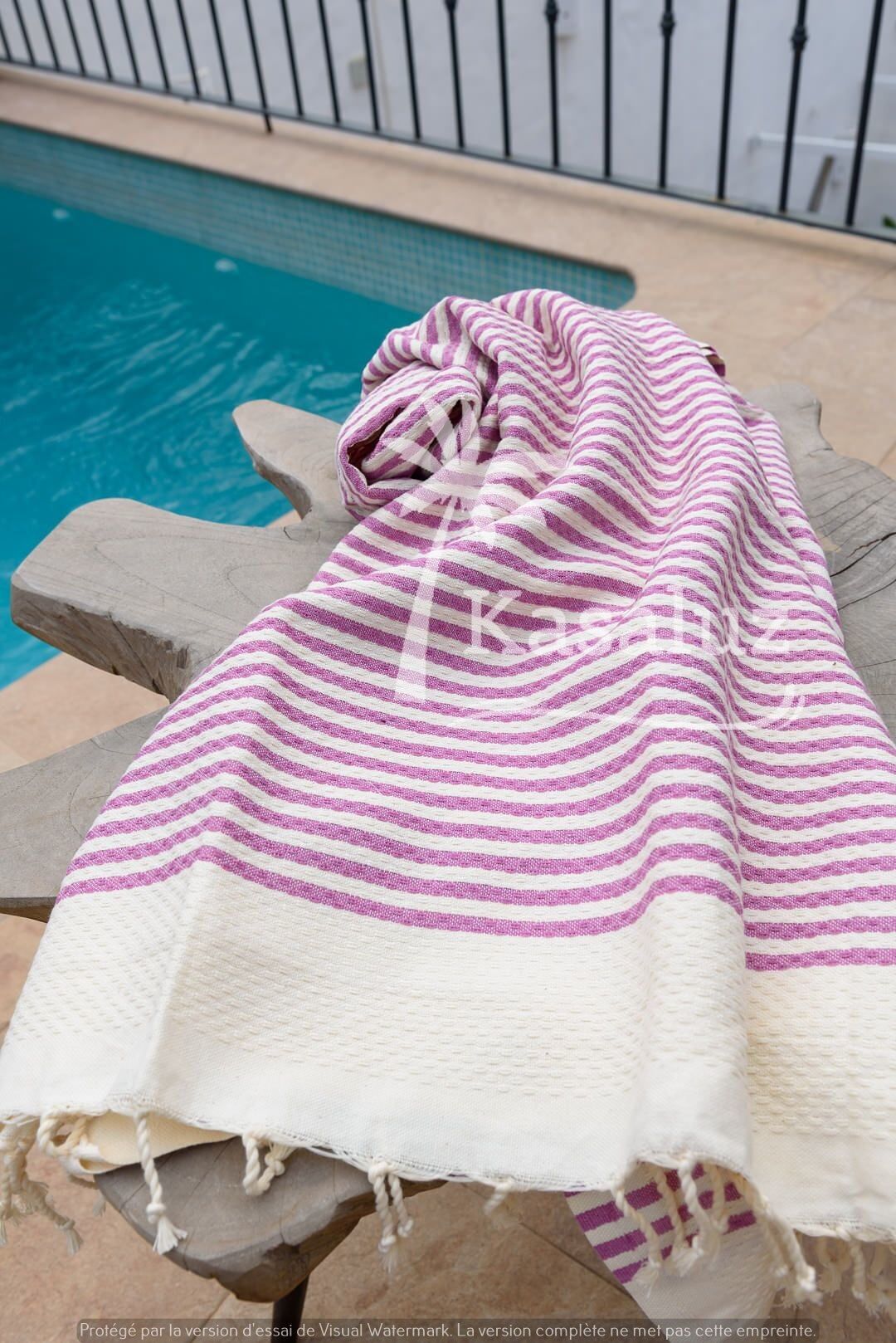 Fouta Playa Atlántico Malva 100% algodón