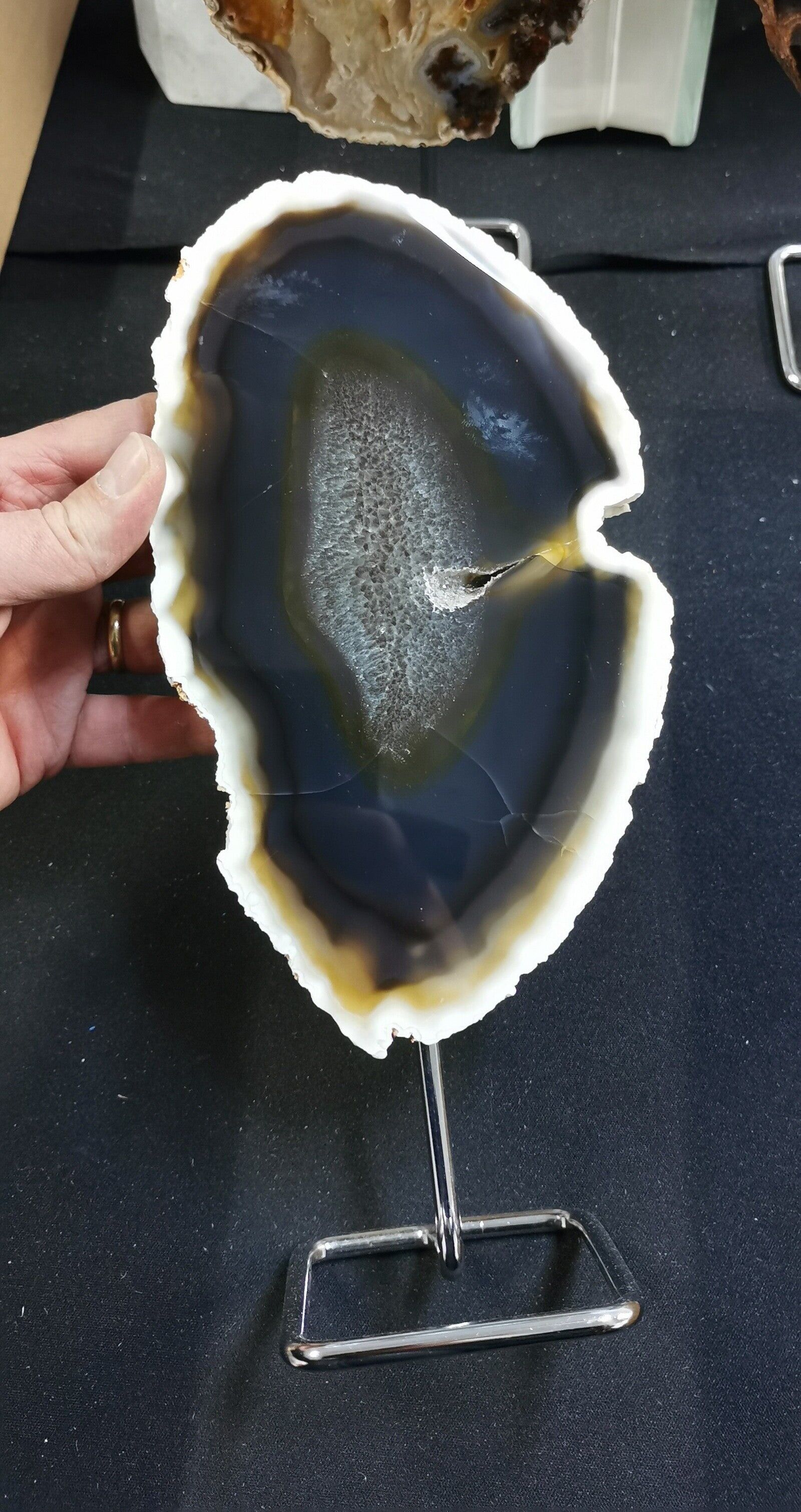 Agata - fette su base in acciaio inox - 1 kg