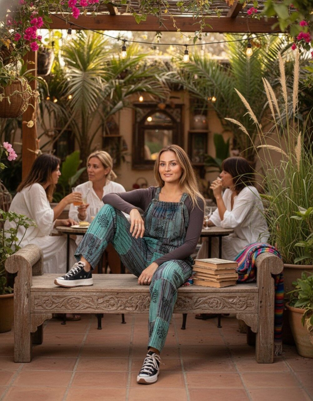 Tuta boho unisex azzurra o verde | Kimago