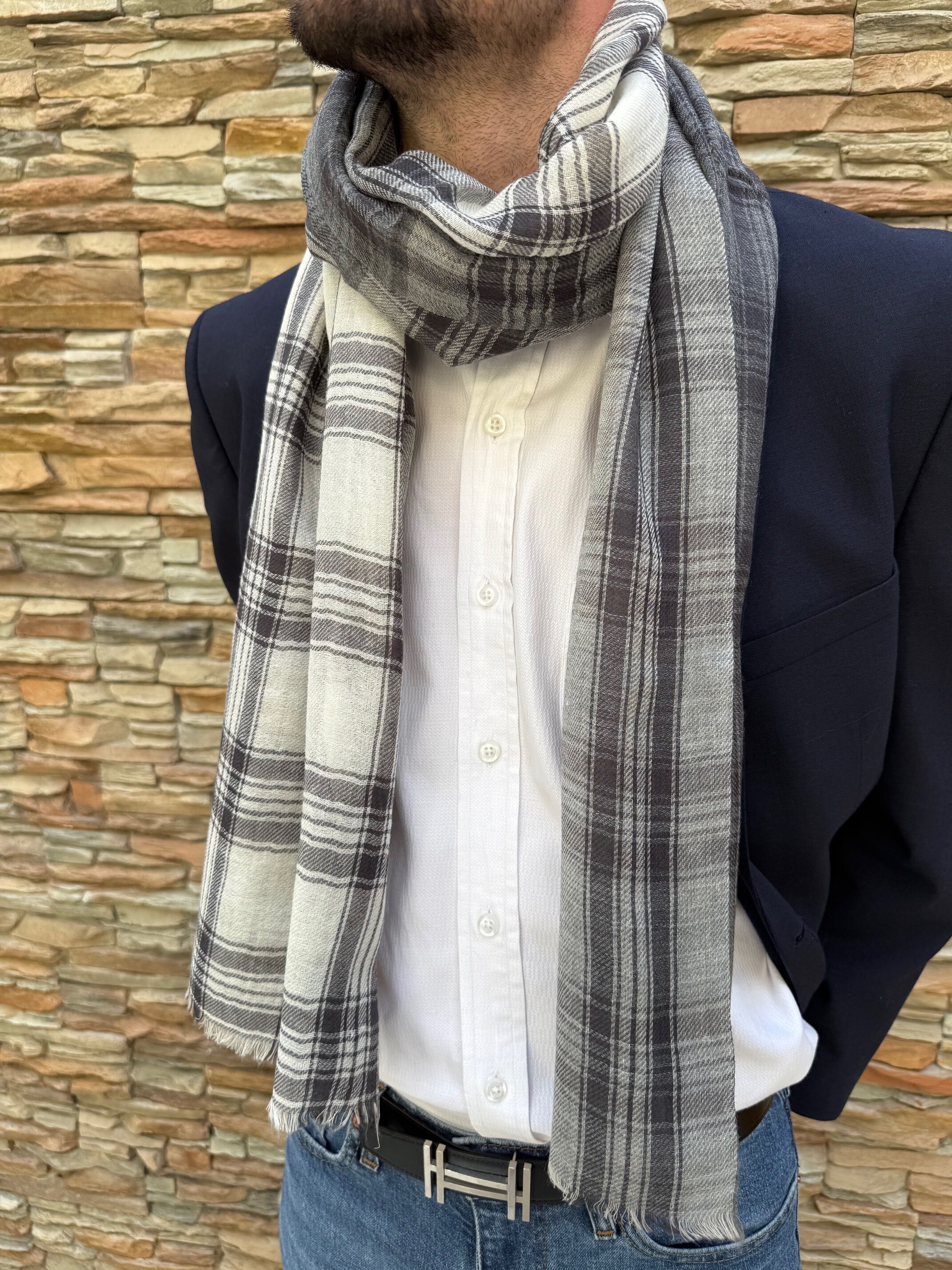 Sciarpa da uomo 100% lana – Qualità premium