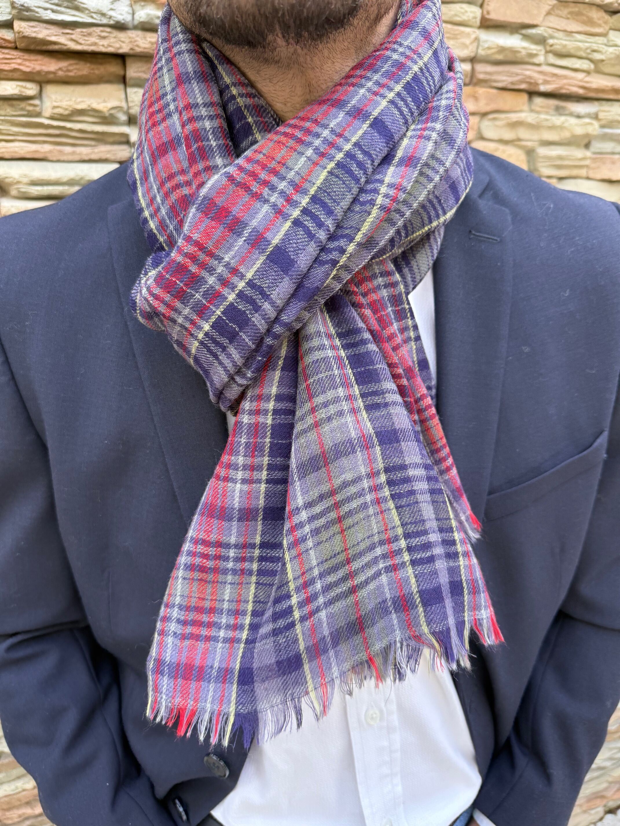 Herrenschal aus 100 % Wolle – Premiumqualität