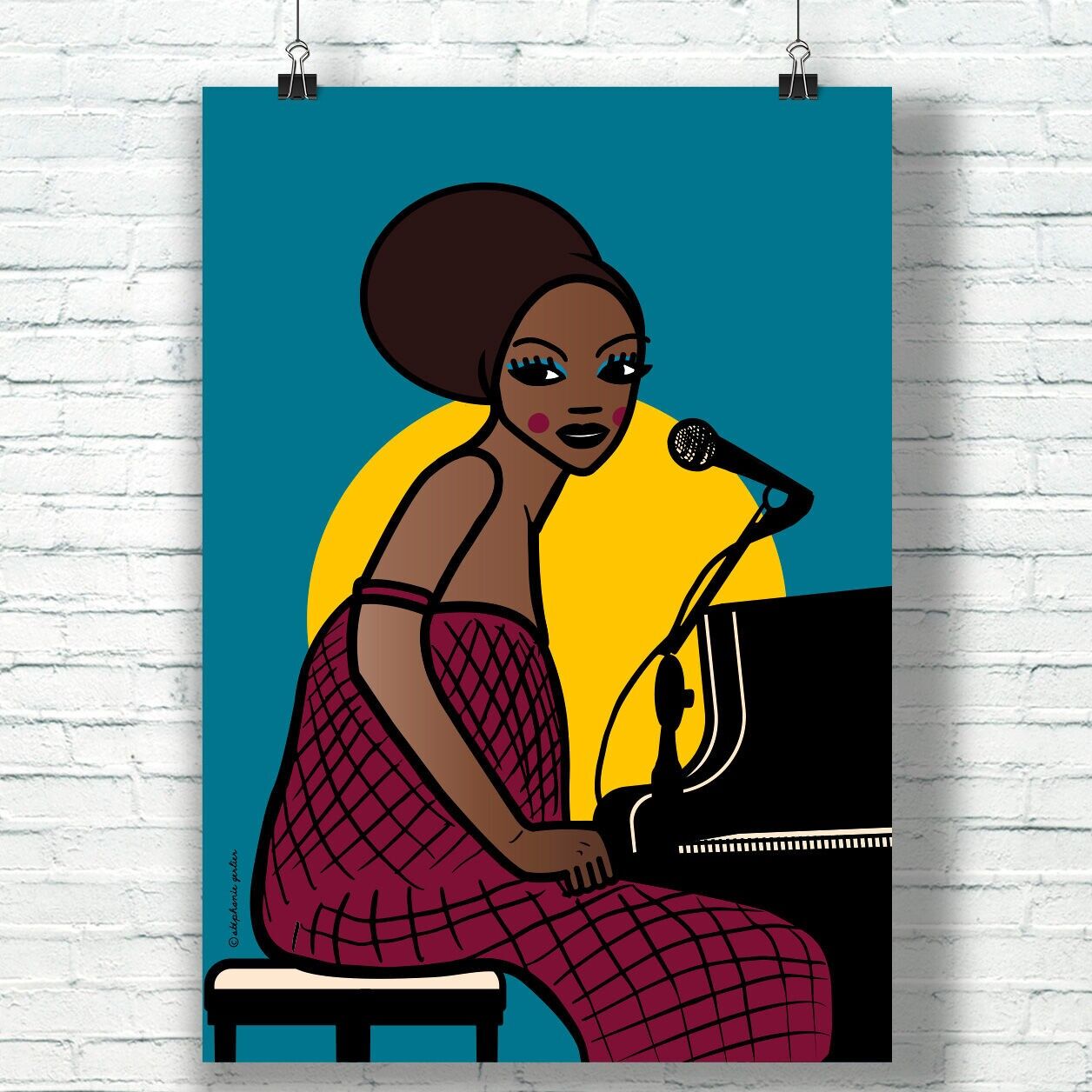 A4-Poster – Nina Simone – Originaldesign