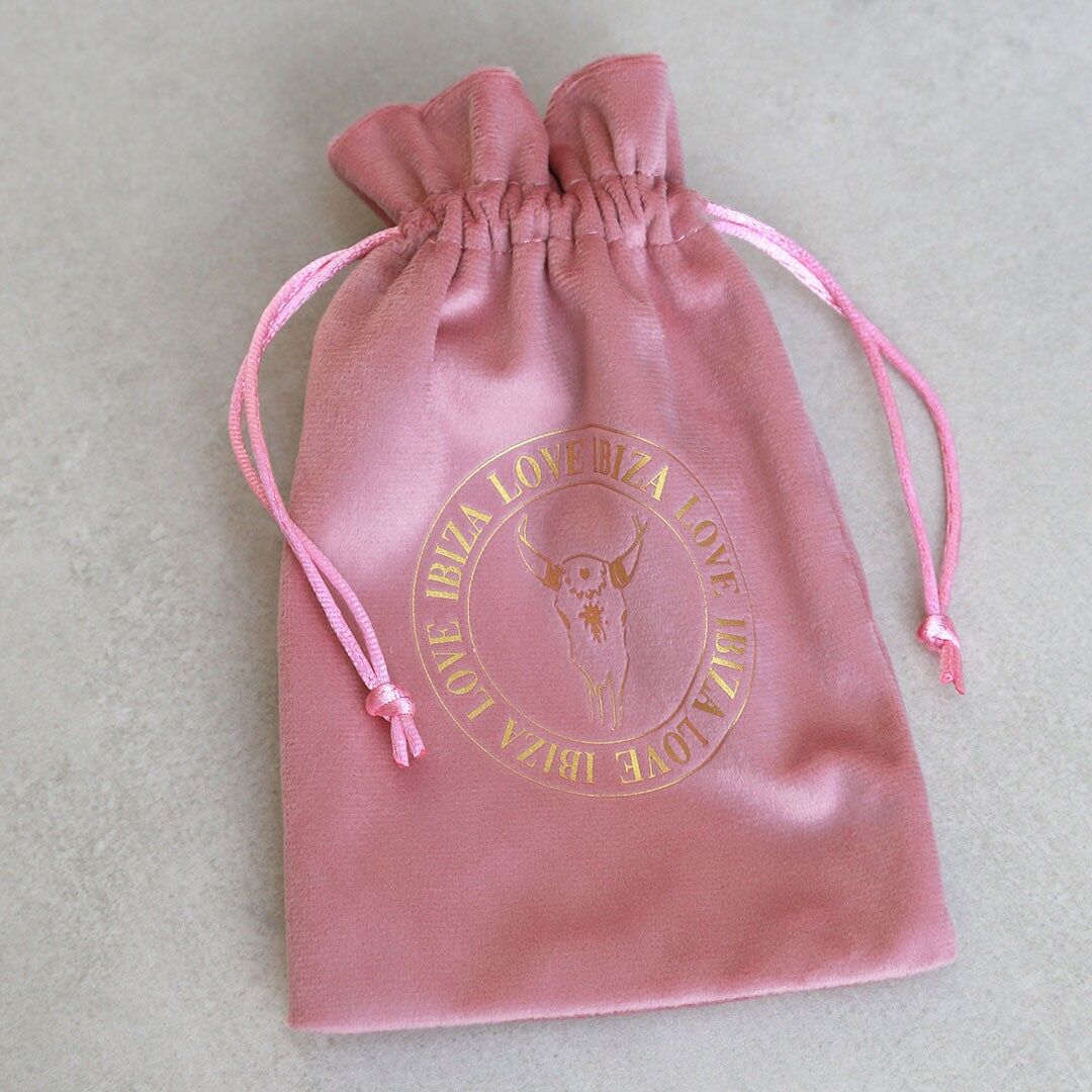 Borsa regalo in velluto rosato