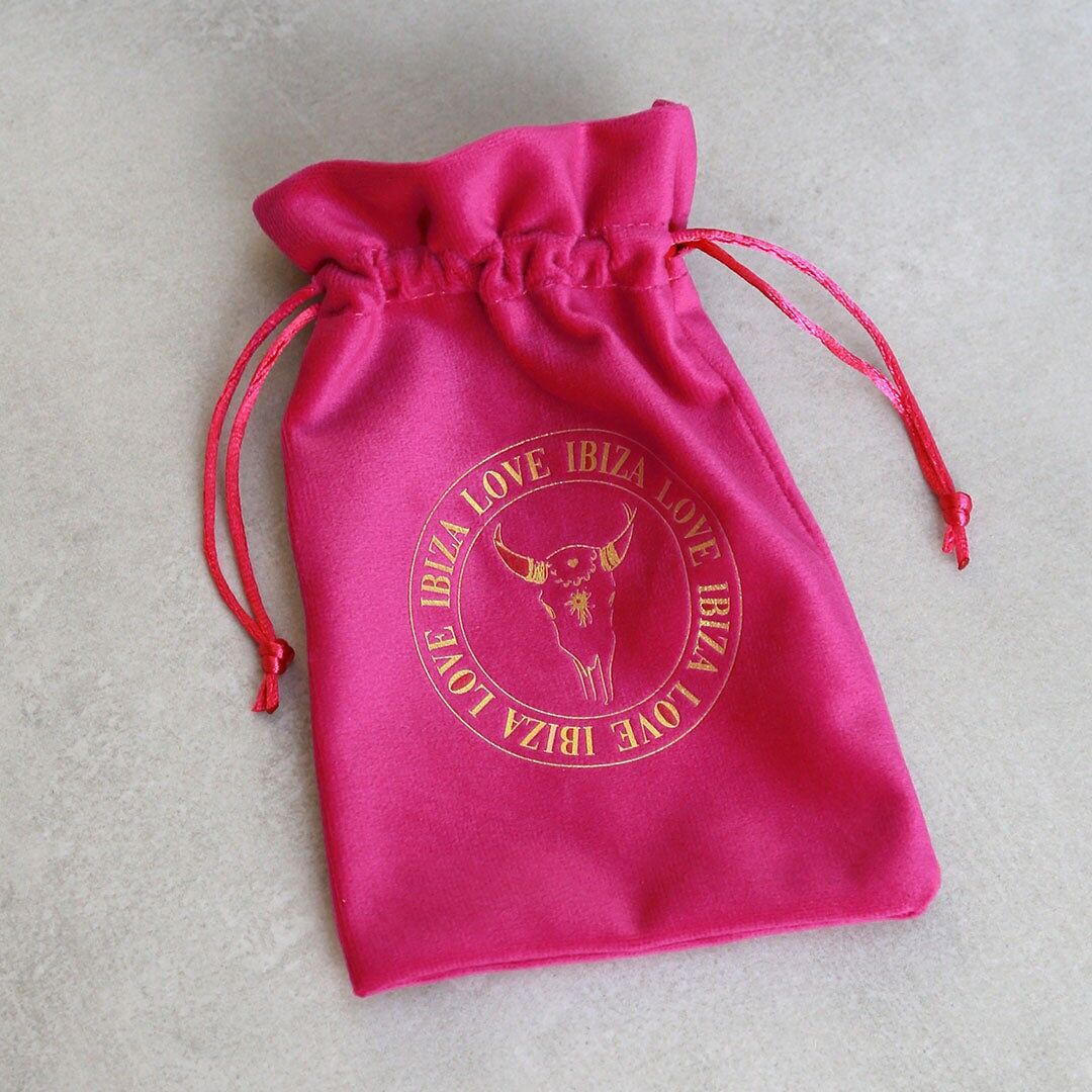 Borsa regalo in velluto rosa