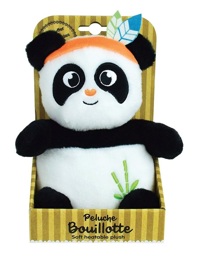 Bolsa de agua caliente con forma de panda indio, 19 cm