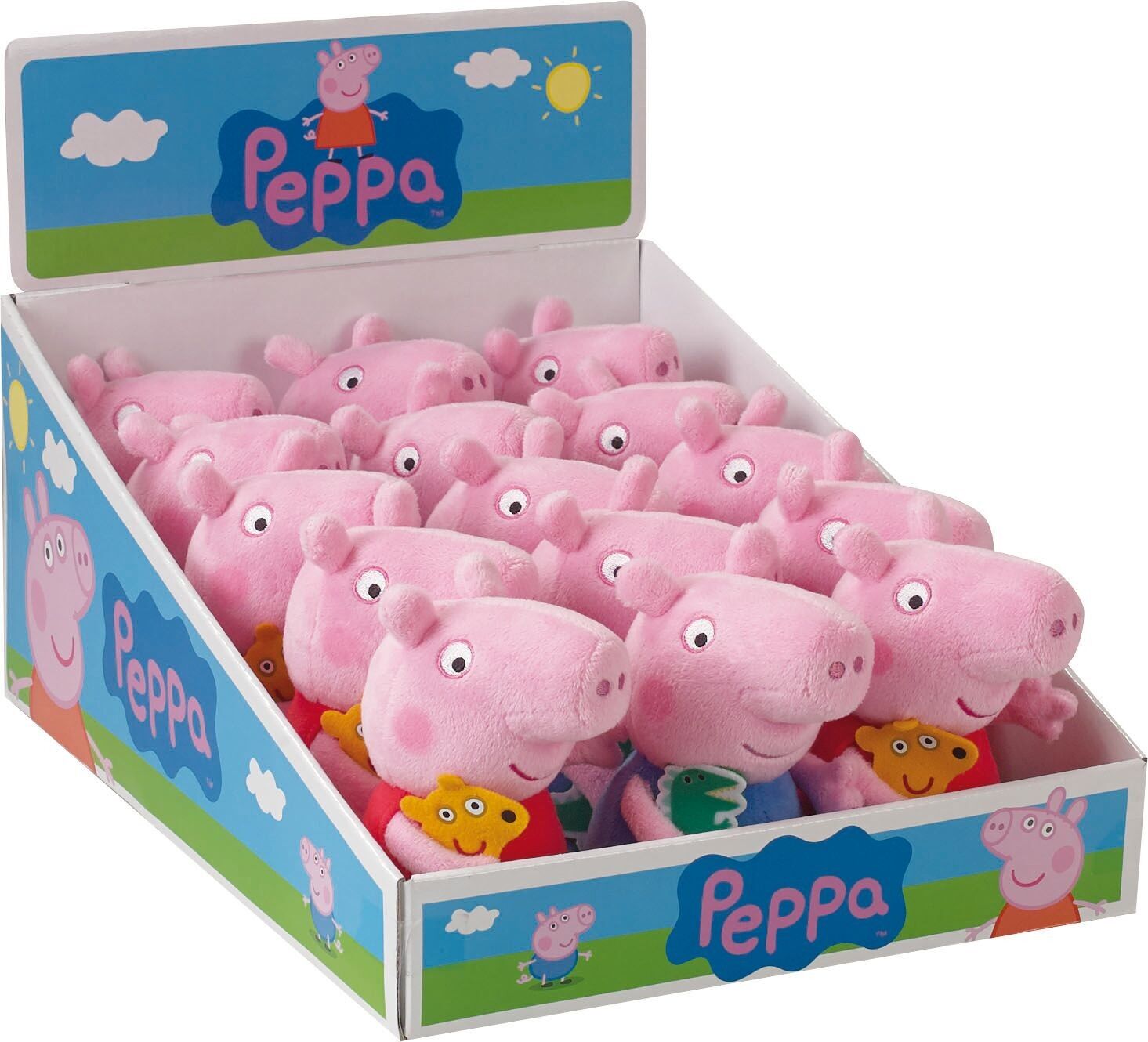 Peppa Pig und George Plüschtiere, 17 cm, in einer Präsentationsbox