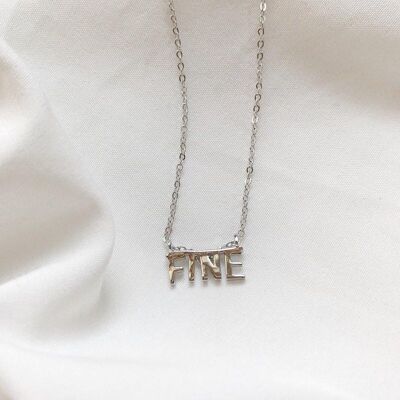 FINE Letter Necklace Silver
