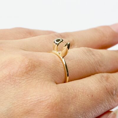 Gold Bunny Ears Ring - US Size 8